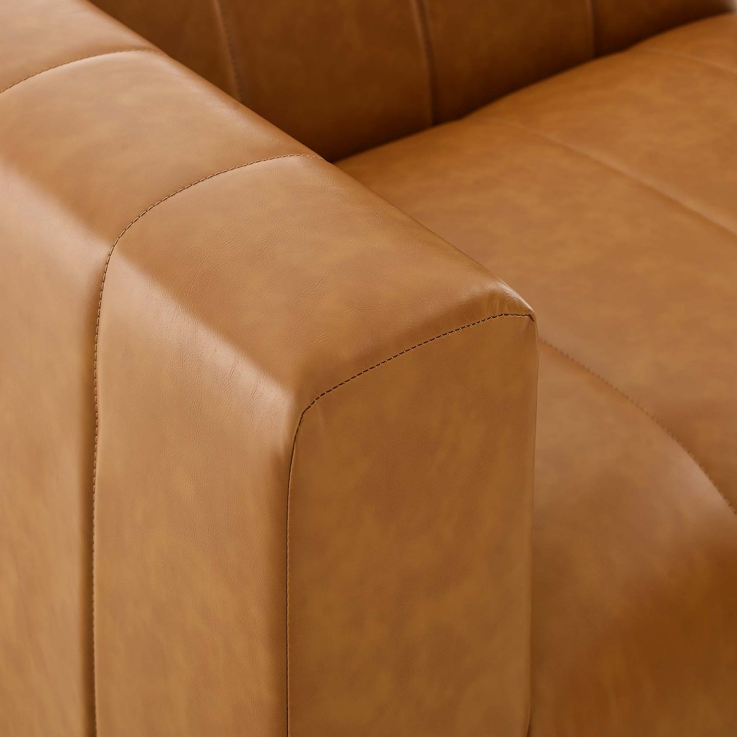 Modway - Bartlett Vegan Leather Left-Arm Chair by Modway  Living Room Sofas and Armchairs Brown - EEI-4397-TAN