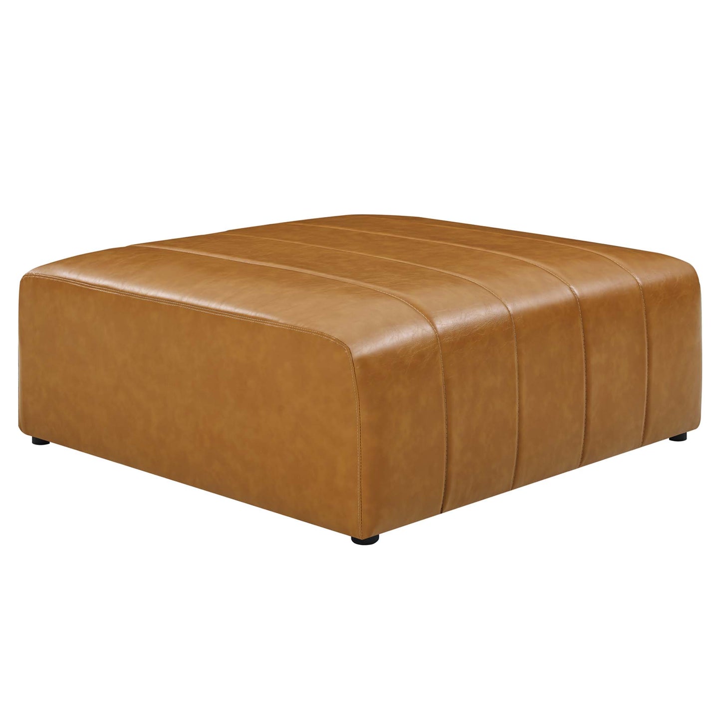 Modway - Bartlett Vegan Leather Ottoman by Modway  Living Room Sofas and Armchairs Brown - EEI-4401-TAN
