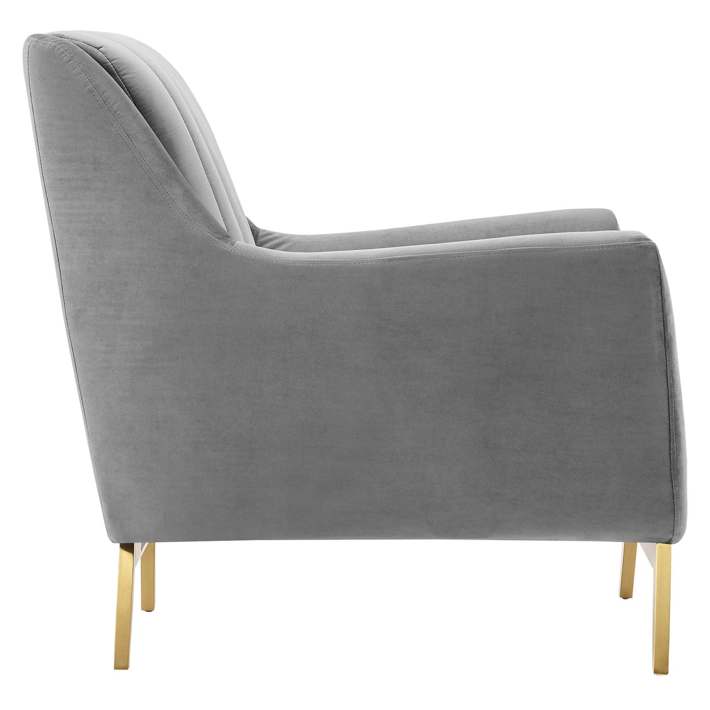 Modway Outlet Winsome Channel Tufted Performance Velvet Armchair by Modway  Living Room Furniture Gray - EEI-4409-GRY