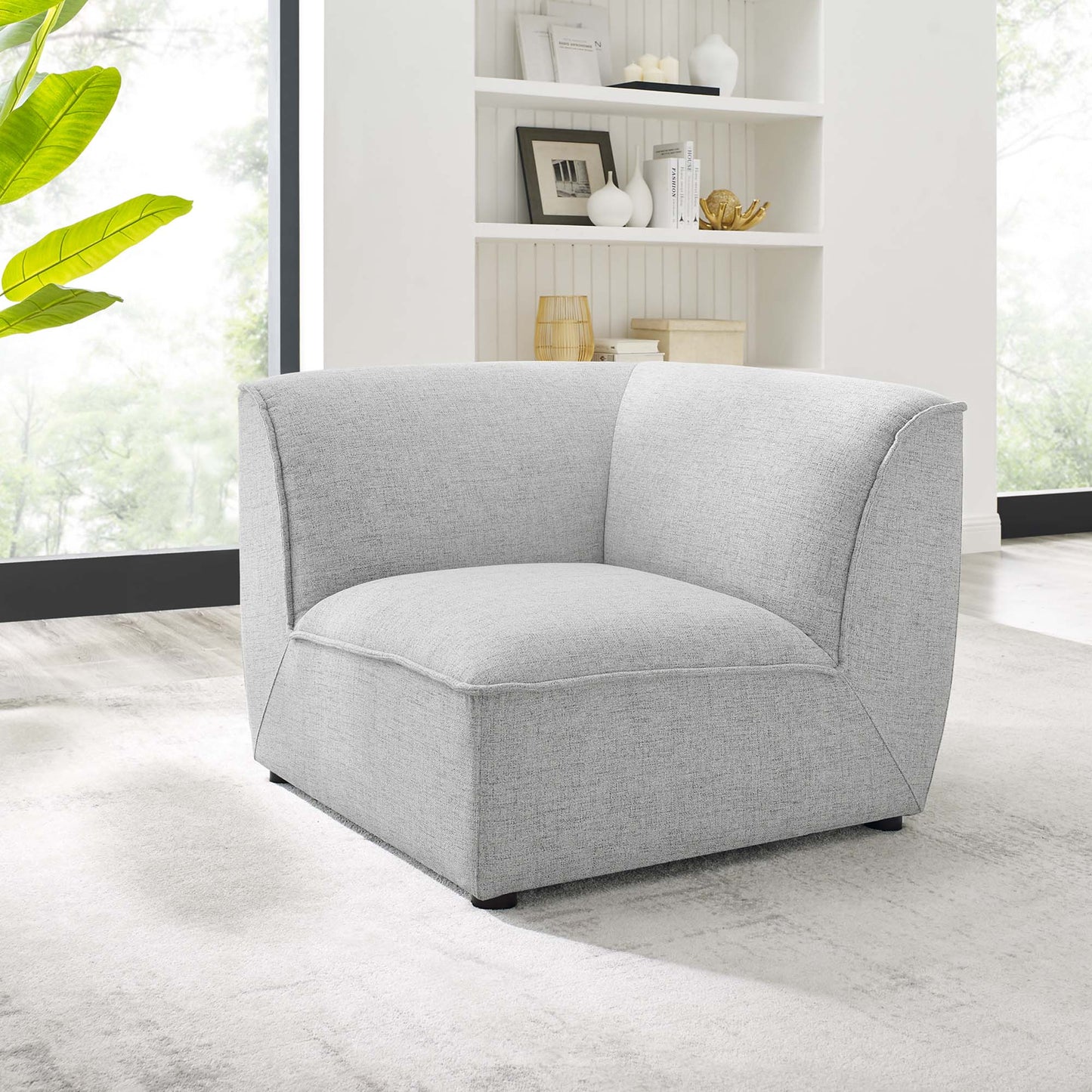Modway Outlet Comprise Corner Sectional Sofa Chair by Modway  Living Room Furniture Light Gray - EEI-4417-LGR
