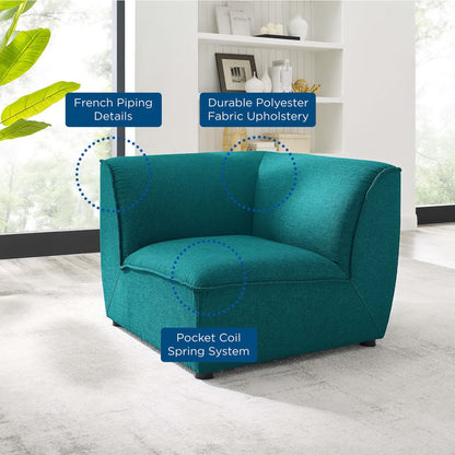 Modway Outlet Comprise Corner Sectional Sofa Chair by Modway  Living Room Furniture Teal - EEI-4417-TEA