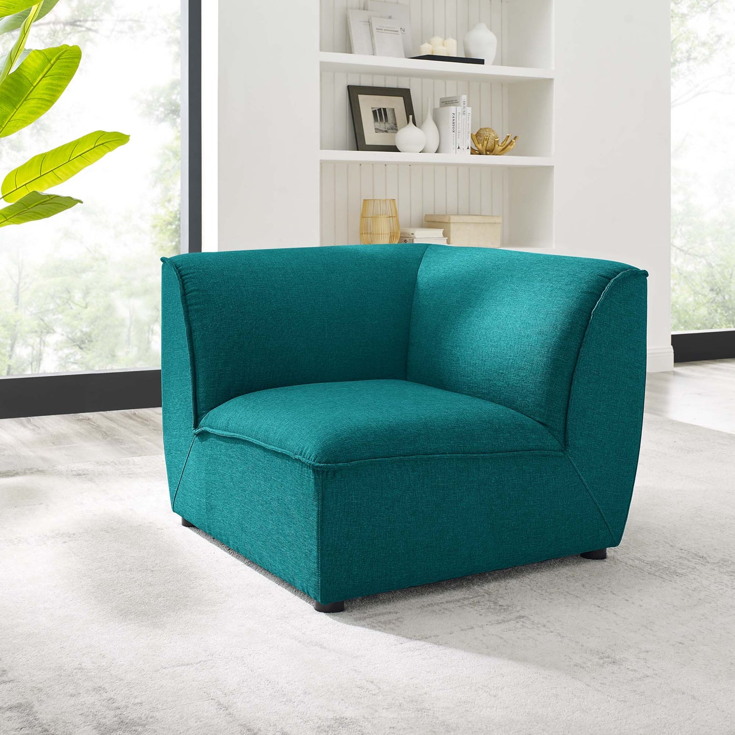 Modway Outlet Comprise Corner Sectional Sofa Chair by Modway  Living Room Furniture Teal - EEI-4417-TEA