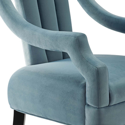 Modway Outlet Harken Performance Velvet Accent Chair Set of 2 by Modway  Living Room Furniture Light Blue - EEI-4429-LBU