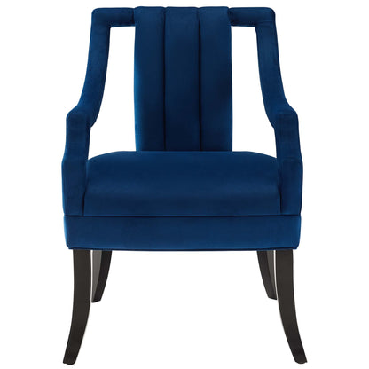 Modway Outlet Harken Performance Velvet Accent Chair Set of 2 by Modway  Living Room Furniture Navy - EEI-4429-NAV