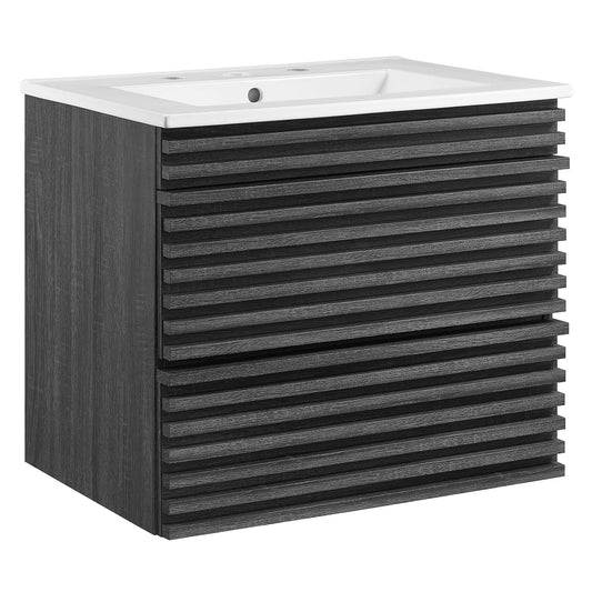 Modway - Render 24" Wall-Mount Bathroom Vanity by Modway  Bathroom Vanities White - EEI-4433-CHA-WHI