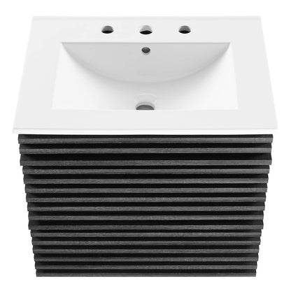 Modway - Render 24" Wall-Mount Bathroom Vanity by Modway  Bathroom Vanities White - EEI-4433-CHA-WHI