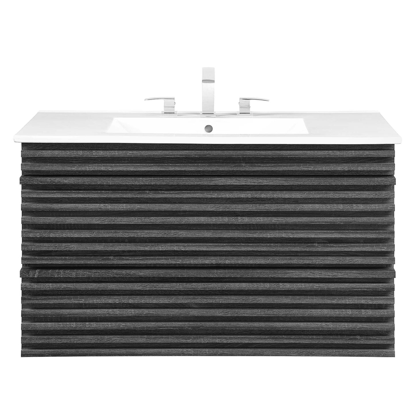 Modway - Render 36" Wall-Mount Bathroom Vanity by Modway  Bathroom Vanities White - EEI-4436-CHA-WHI