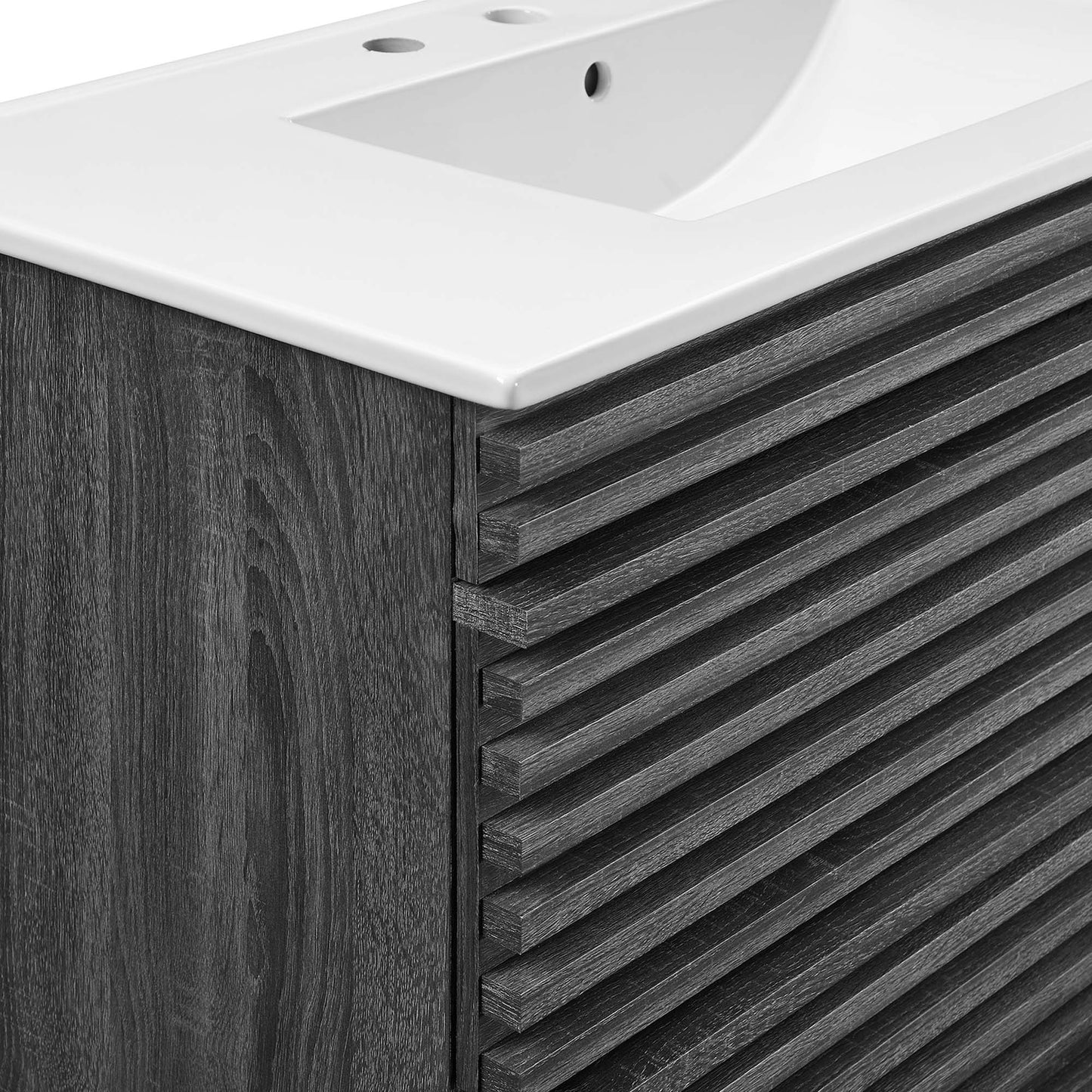 Modway - Render 36" Wall-Mount Bathroom Vanity by Modway  Bathroom Vanities White - EEI-4436-CHA-WHI