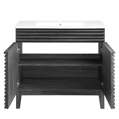 Modway - Render 36" Bathroom Vanity by Modway  Bathroom Vanities White - EEI-4437-CHA-WHI