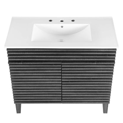 Modway - Render 36" Bathroom Vanity by Modway  Bathroom Vanities White - EEI-4437-CHA-WHI