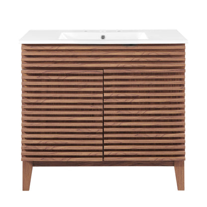 Modway - Render 36" Bathroom Vanity by Modway  Bathroom Vanities White - EEI-4437-WAL-WHI