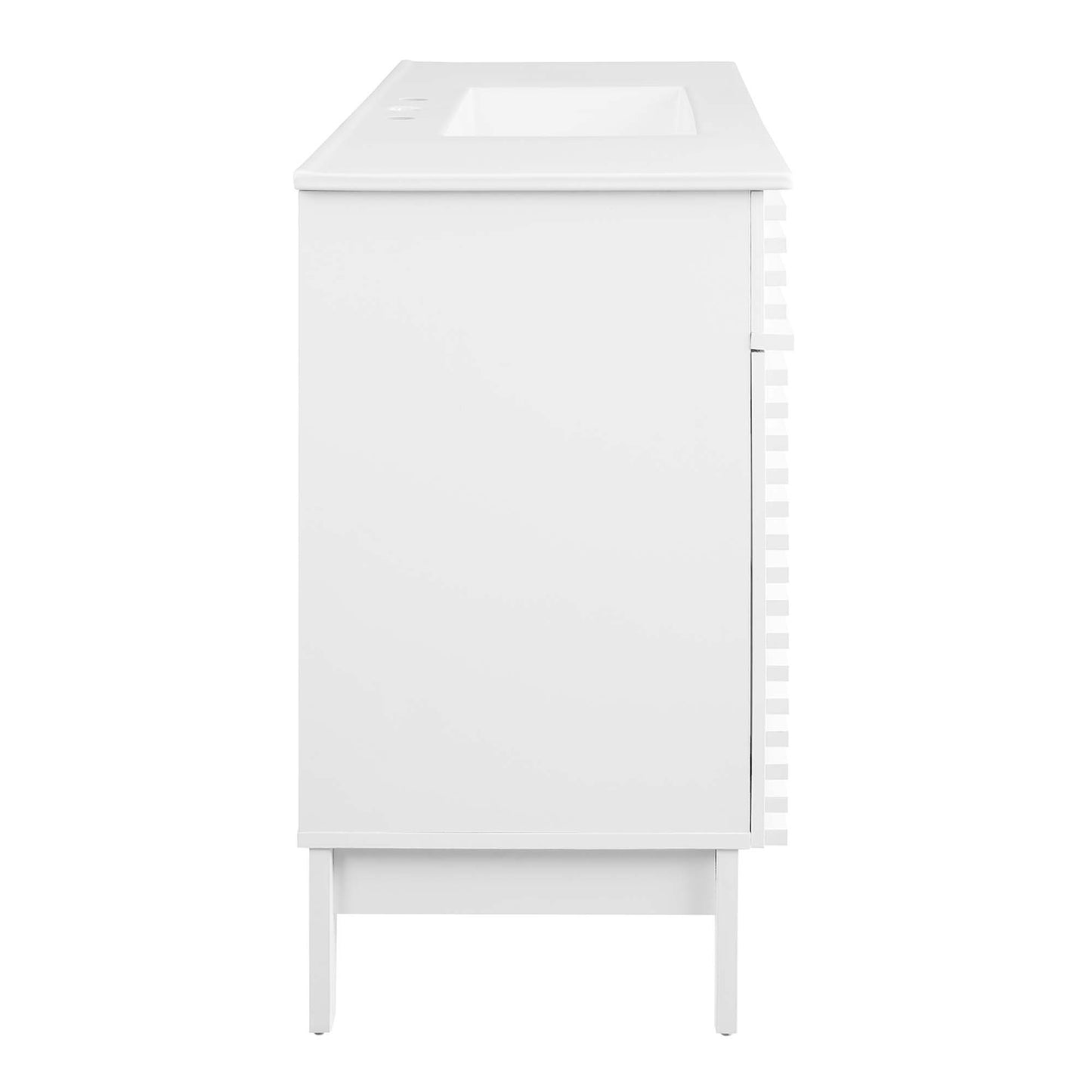 Modway Outlet Render 48" Single Sink Bathroom Vanity by Modway  Bathroom Furniture White White - EEI-4439-WHI-WHI