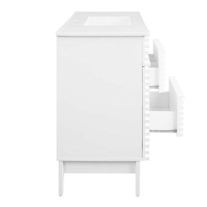 Modway Outlet Render 48" Single Sink Bathroom Vanity by Modway  Bathroom Furniture White White - EEI-4439-WHI-WHI