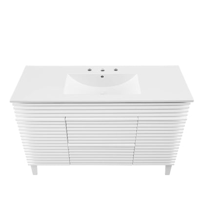 Modway Outlet Render 48" Single Sink Bathroom Vanity by Modway  Bathroom Furniture White White - EEI-4439-WHI-WHI
