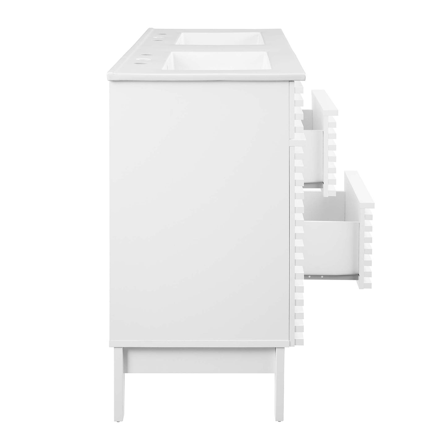 Modway Outlet Render 48" Double Sink Bathroom Vanity by Modway  Bathroom Furniture White White - EEI-4441-WHI-WHI