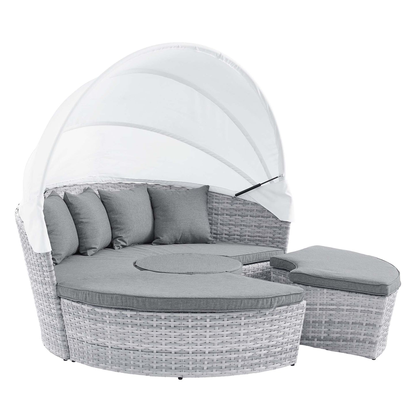 Modway - Scottsdale Canopy Outdoor Patio Daybed by Modway  Outdoor Furniture Sofa Sectionals Gray - EEI-4442-LGR-GRY
