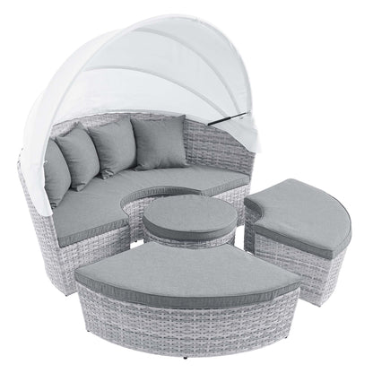Modway - Scottsdale Canopy Outdoor Patio Daybed by Modway  Outdoor Furniture Sofa Sectionals Gray - EEI-4442-LGR-GRY