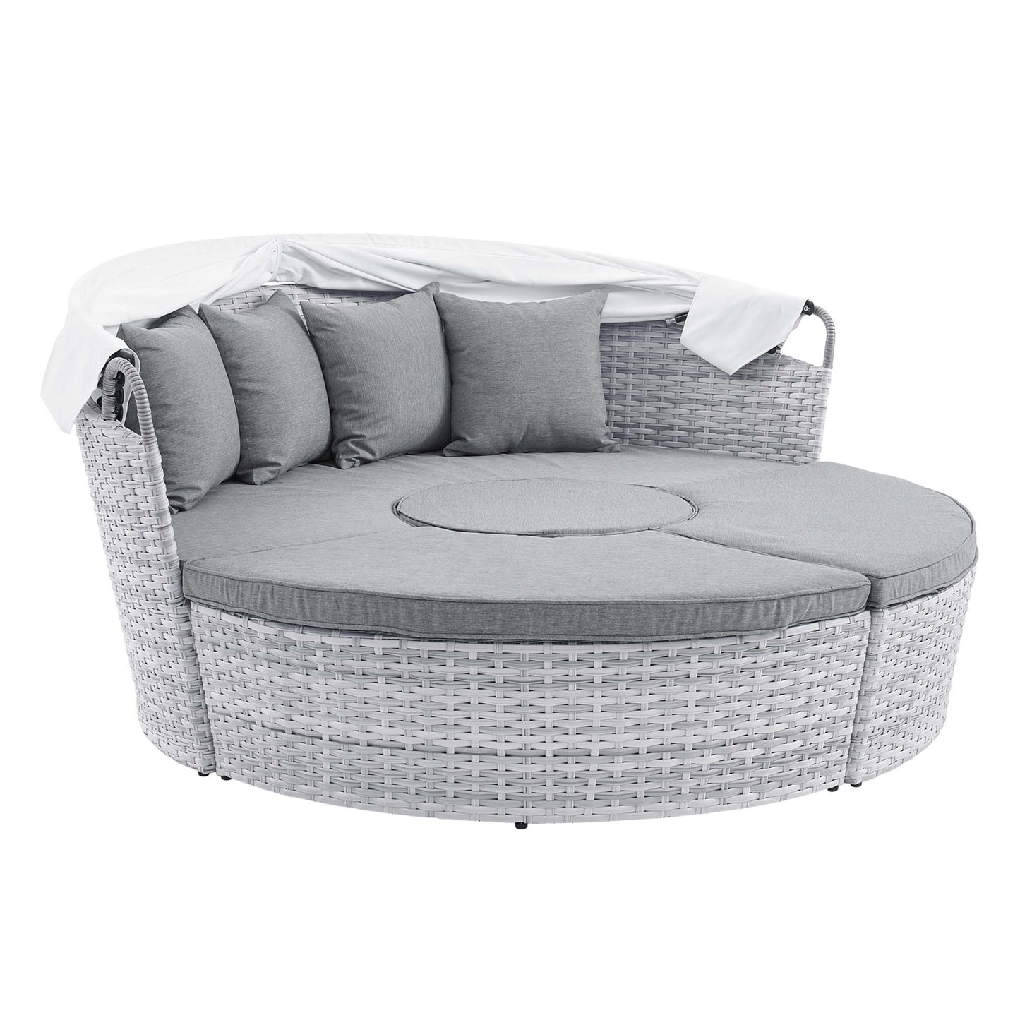 Modway - Scottsdale Canopy Outdoor Patio Daybed by Modway  Outdoor Furniture Sofa Sectionals Gray - EEI-4442-LGR-GRY