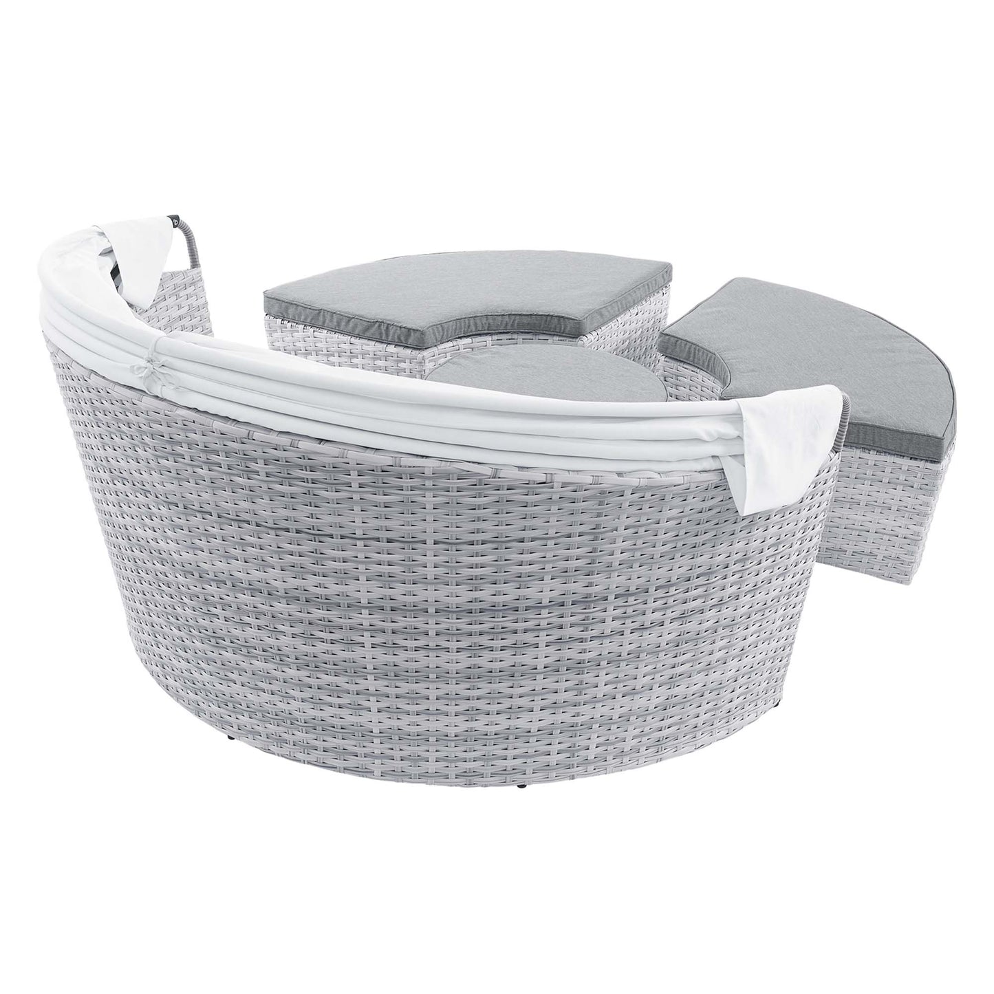 Modway - Scottsdale Canopy Outdoor Patio Daybed by Modway  Outdoor Furniture Sofa Sectionals Gray - EEI-4442-LGR-GRY