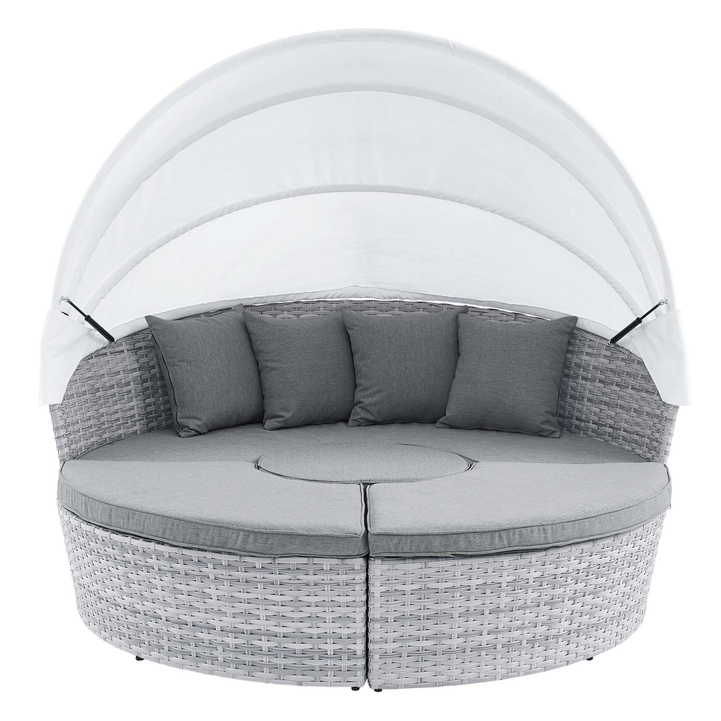 Modway - Scottsdale Canopy Outdoor Patio Daybed by Modway  Outdoor Furniture Sofa Sectionals Gray - EEI-4442-LGR-GRY