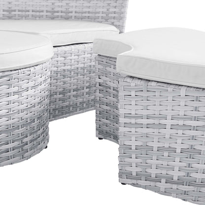 Modway Outlet Scottsdale Canopy Outdoor Patio Daybed by Modway  Outdoor Furniture Furniture Light Gray White - EEI-4442-LGR-WHI