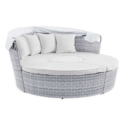 Modway Outlet Scottsdale Canopy Outdoor Patio Daybed by Modway  Outdoor Furniture Furniture Light Gray White - EEI-4442-LGR-WHI