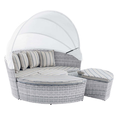 Modway Outlet Scottsdale Canopy Sunbrella? Outdoor Patio Daybed by Modway  Outdoor Furniture Furniture Light Gray Pebble - EEI-4443-LGR-PEB