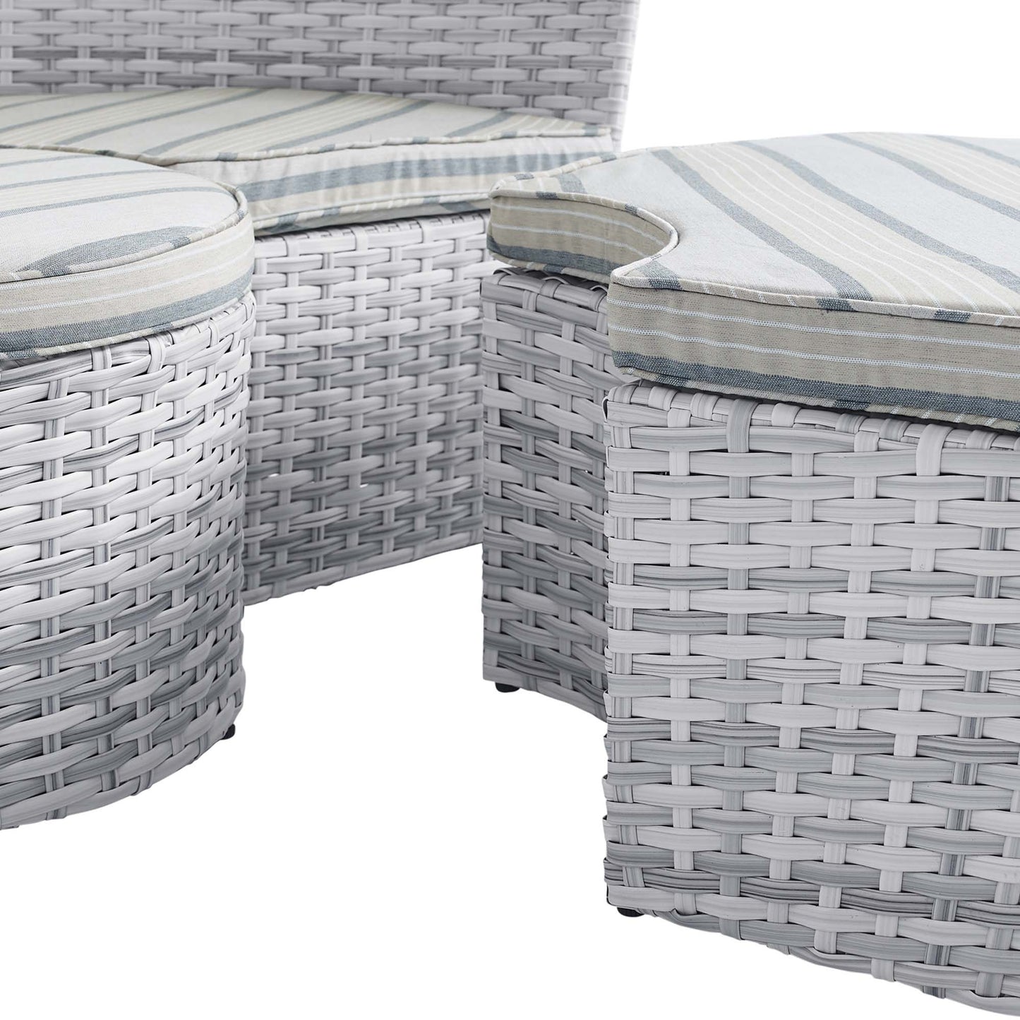 Modway Outlet Scottsdale Canopy Sunbrella? Outdoor Patio Daybed by Modway  Outdoor Furniture Furniture Light Gray Pebble - EEI-4443-LGR-PEB