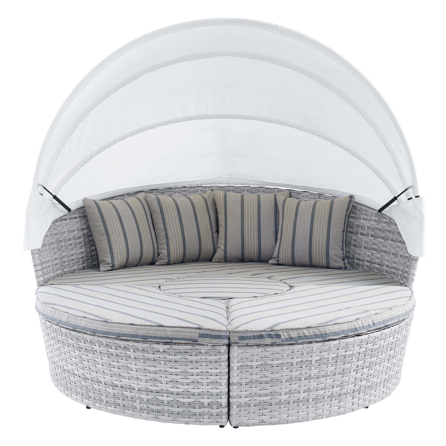 Modway Outlet Scottsdale Canopy Sunbrella? Outdoor Patio Daybed by Modway  Outdoor Furniture Furniture Light Gray Pebble - EEI-4443-LGR-PEB