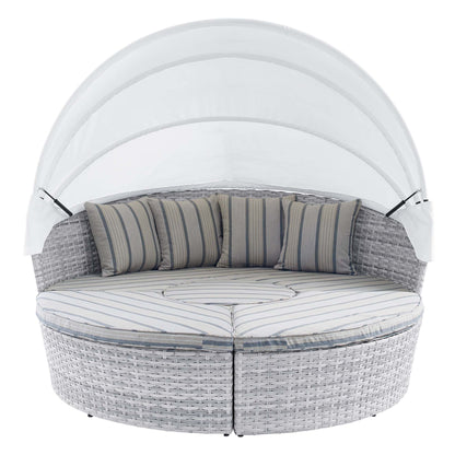 Modway Outlet Scottsdale Canopy Sunbrella? Outdoor Patio Daybed by Modway  Outdoor Furniture Furniture Light Gray Pebble - EEI-4443-LGR-PEB