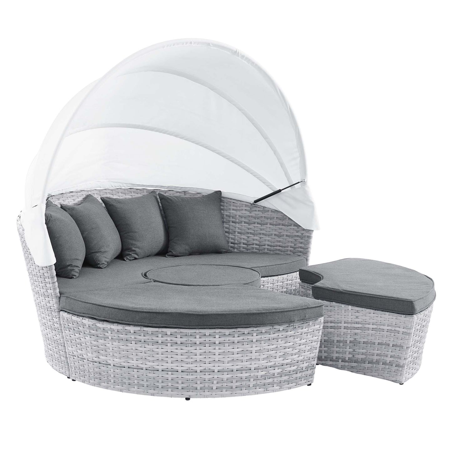 Modway Outlet Scottsdale Canopy Sunbrella? Outdoor Patio Daybed by Modway  Outdoor Furniture Furniture Light Gray Gray - EEI-4443-LGR-SLA
