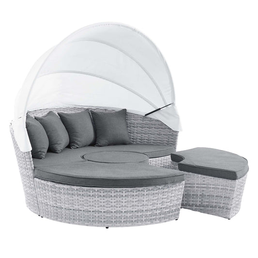 Modway Outlet Scottsdale Canopy Sunbrella? Outdoor Patio Daybed by Modway  Outdoor Furniture Furniture Light Gray Gray - EEI-4443-LGR-SLA