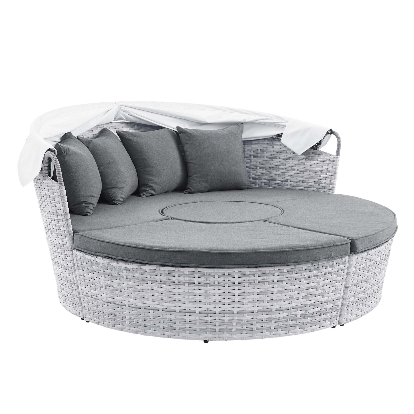 Modway Outlet Scottsdale Canopy Sunbrella? Outdoor Patio Daybed by Modway  Outdoor Furniture Furniture Light Gray Gray - EEI-4443-LGR-SLA