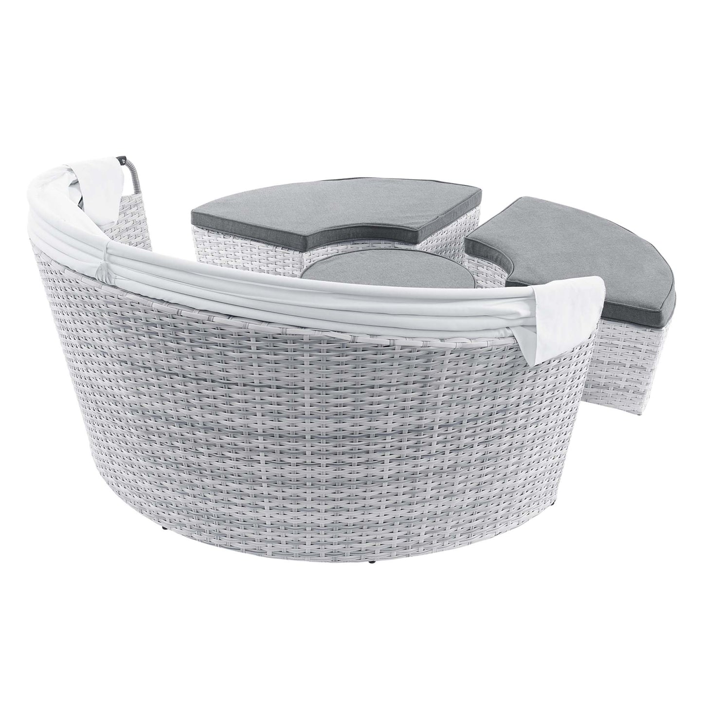 Modway Outlet Scottsdale Canopy Sunbrella? Outdoor Patio Daybed by Modway  Outdoor Furniture Furniture Light Gray Gray - EEI-4443-LGR-SLA