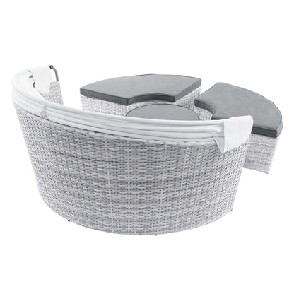 Modway Outlet Scottsdale Canopy Sunbrella? Outdoor Patio Daybed by Modway  Outdoor Furniture Furniture Light Gray Gray - EEI-4443-LGR-SLA