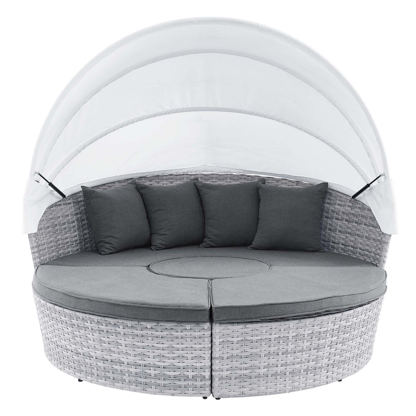 Modway Outlet Scottsdale Canopy Sunbrella? Outdoor Patio Daybed by Modway  Outdoor Furniture Furniture Light Gray Gray - EEI-4443-LGR-SLA