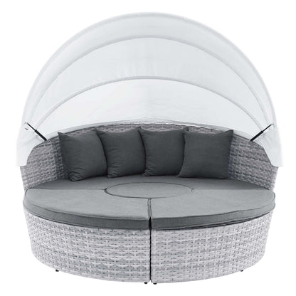 Modway Outlet Scottsdale Canopy Sunbrella? Outdoor Patio Daybed by Modway  Outdoor Furniture Furniture Light Gray Gray - EEI-4443-LGR-SLA