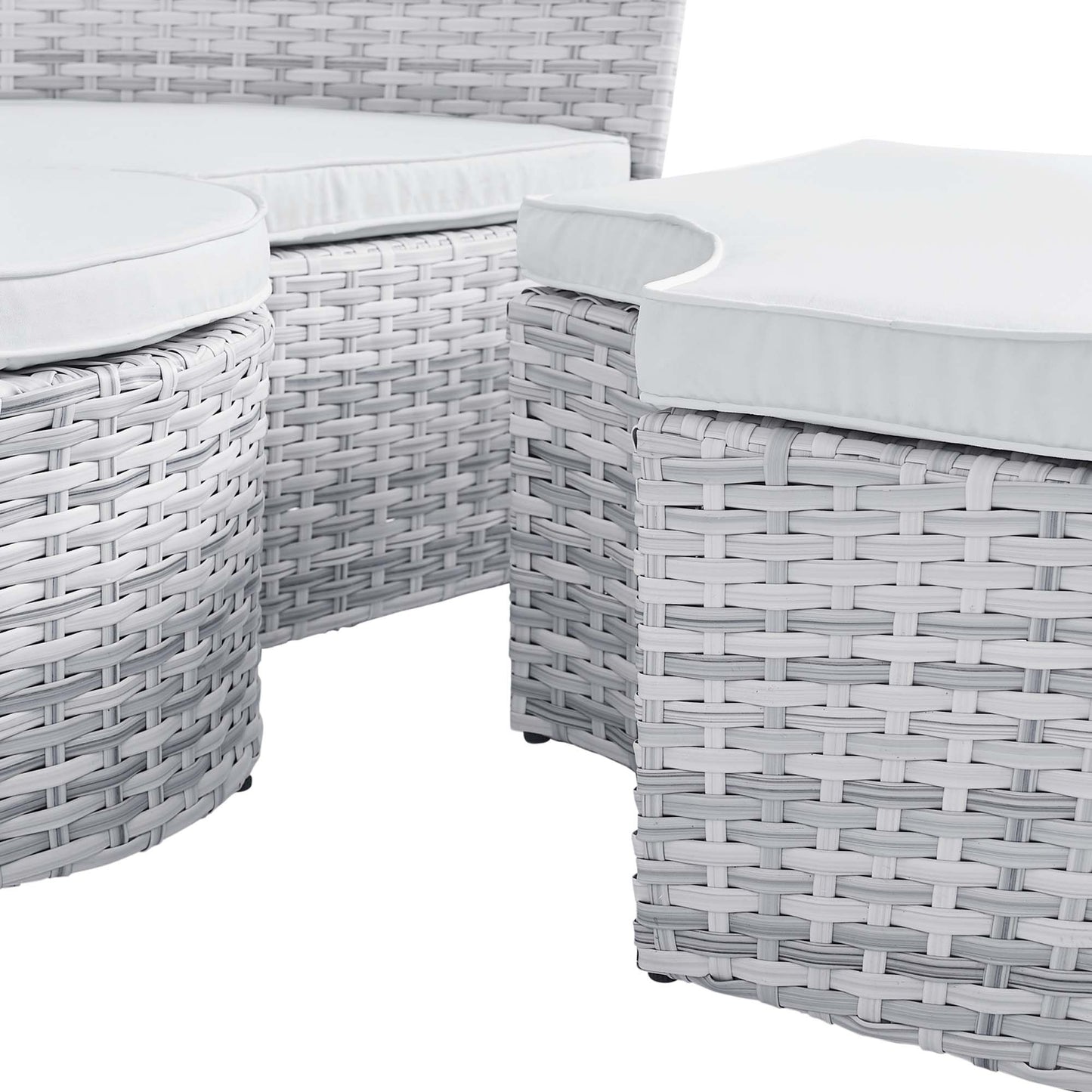 Modway Outlet Scottsdale Canopy Sunbrella? Outdoor Patio Daybed by Modway  Outdoor Furniture Furniture Light Gray White - EEI-4443-LGR-WHI