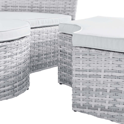 Modway Outlet Scottsdale Canopy Sunbrella? Outdoor Patio Daybed by Modway  Outdoor Furniture Furniture Light Gray White - EEI-4443-LGR-WHI