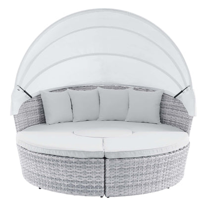 Modway Outlet Scottsdale Canopy Sunbrella? Outdoor Patio Daybed by Modway  Outdoor Furniture Furniture Light Gray White - EEI-4443-LGR-WHI