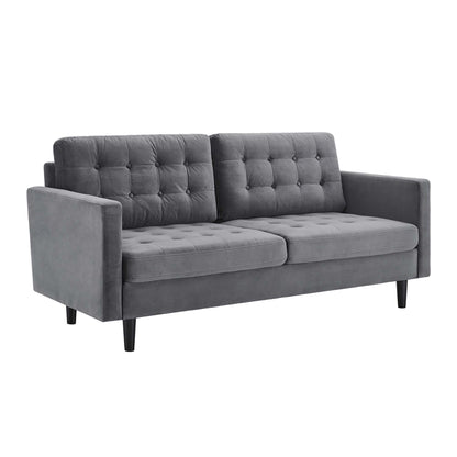 Modway Outlet Exalt Tufted Performance Velvet Sofa by Modway  Living Room Furniture Gray - EEI-4444-GRY