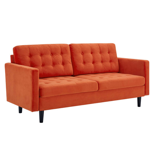 Modway Outlet Exalt Tufted Performance Velvet Sofa by Modway  Living Room Furniture Orange - EEI-4444-ORA