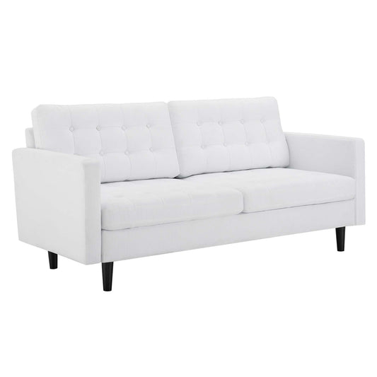 Modway Outlet Exalt Tufted Fabric Sofa by Modway  Living Room Furniture White - EEI-4445-WHI