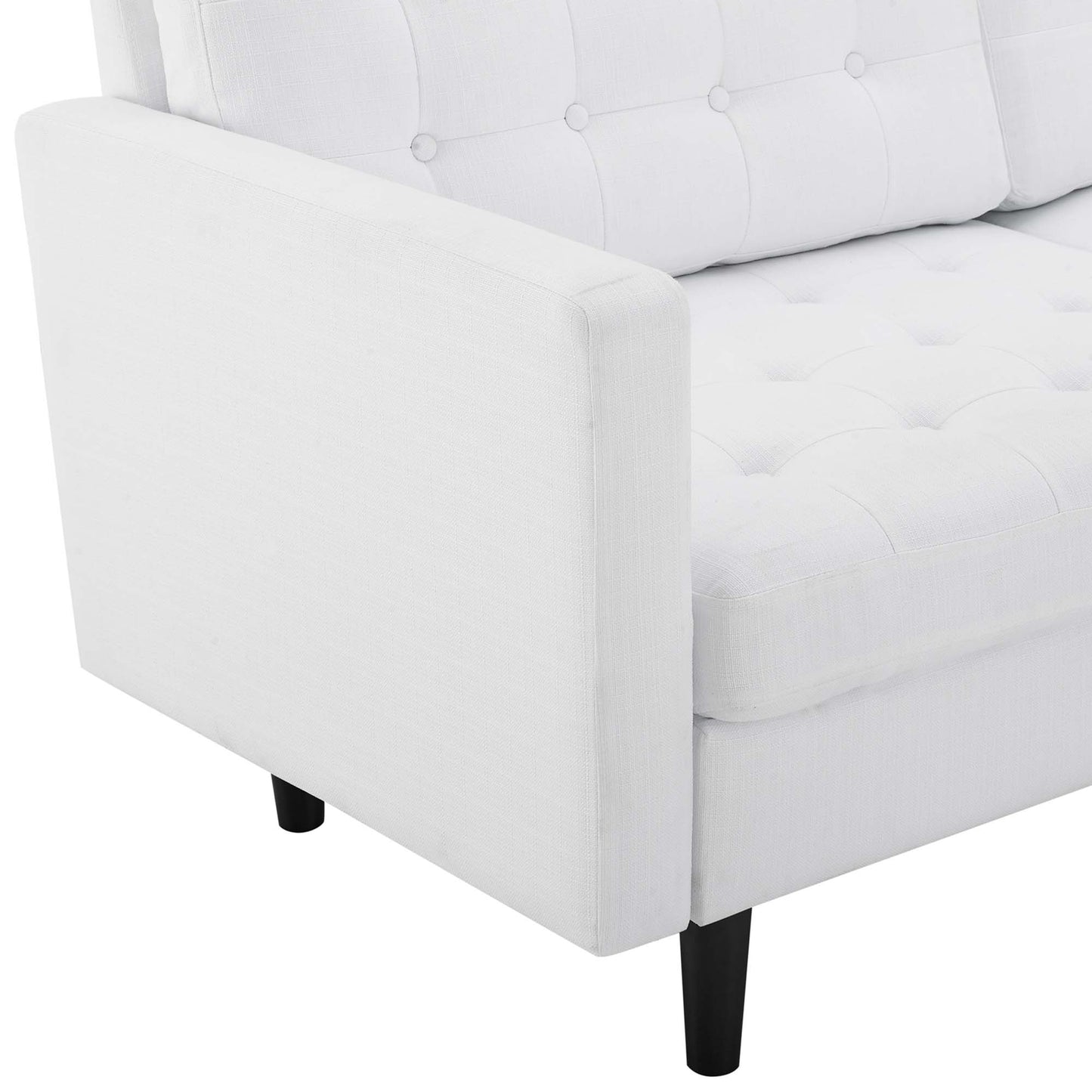 Modway Outlet Exalt Tufted Fabric Sofa by Modway  Living Room Furniture White - EEI-4445-WHI