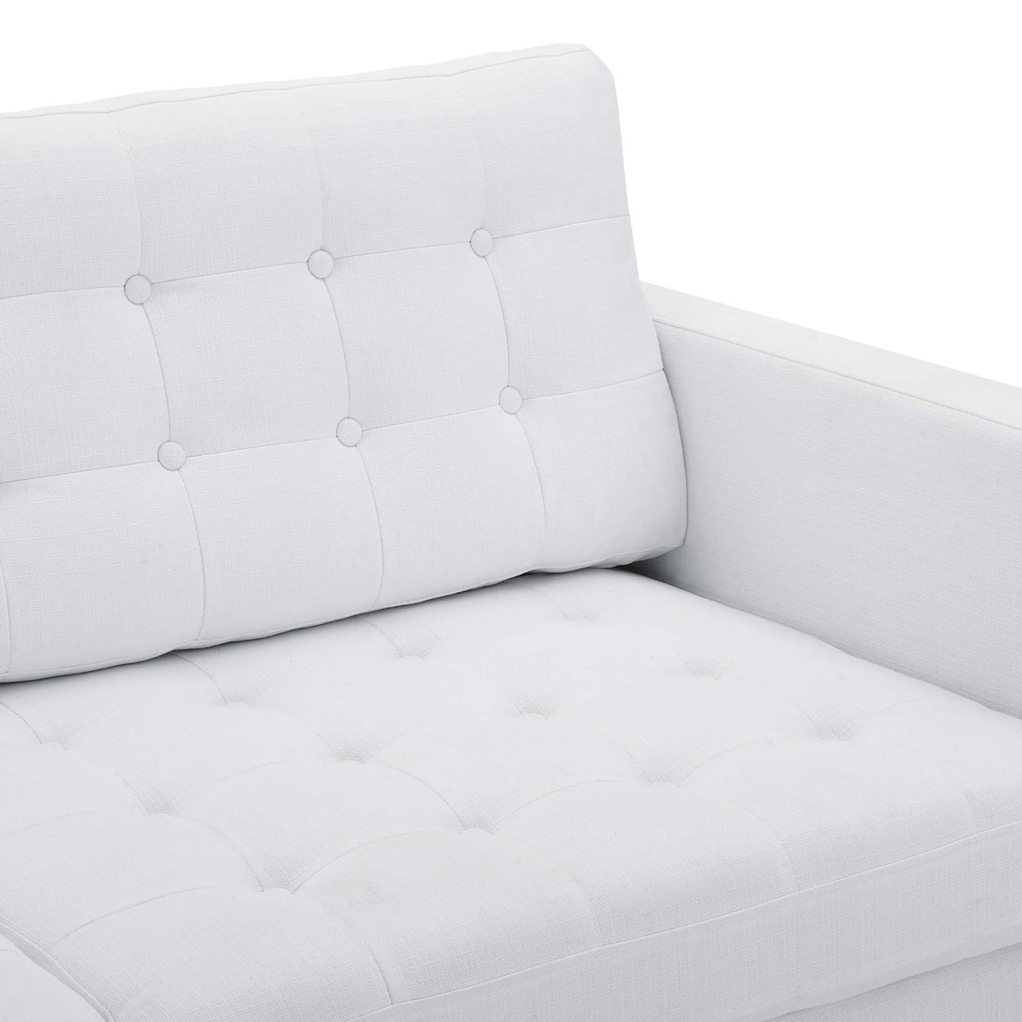 Modway Outlet Exalt Tufted Fabric Sofa by Modway  Living Room Furniture White - EEI-4445-WHI