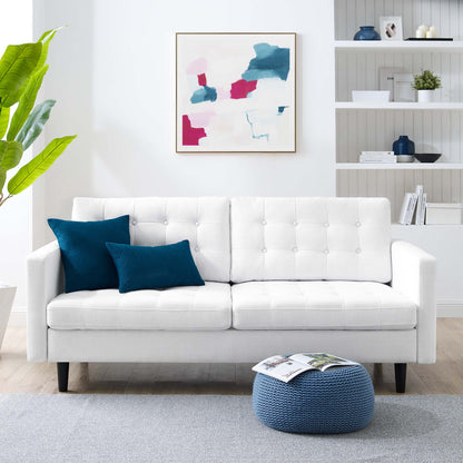 Modway Outlet Exalt Tufted Fabric Sofa by Modway  Living Room Furniture White - EEI-4445-WHI