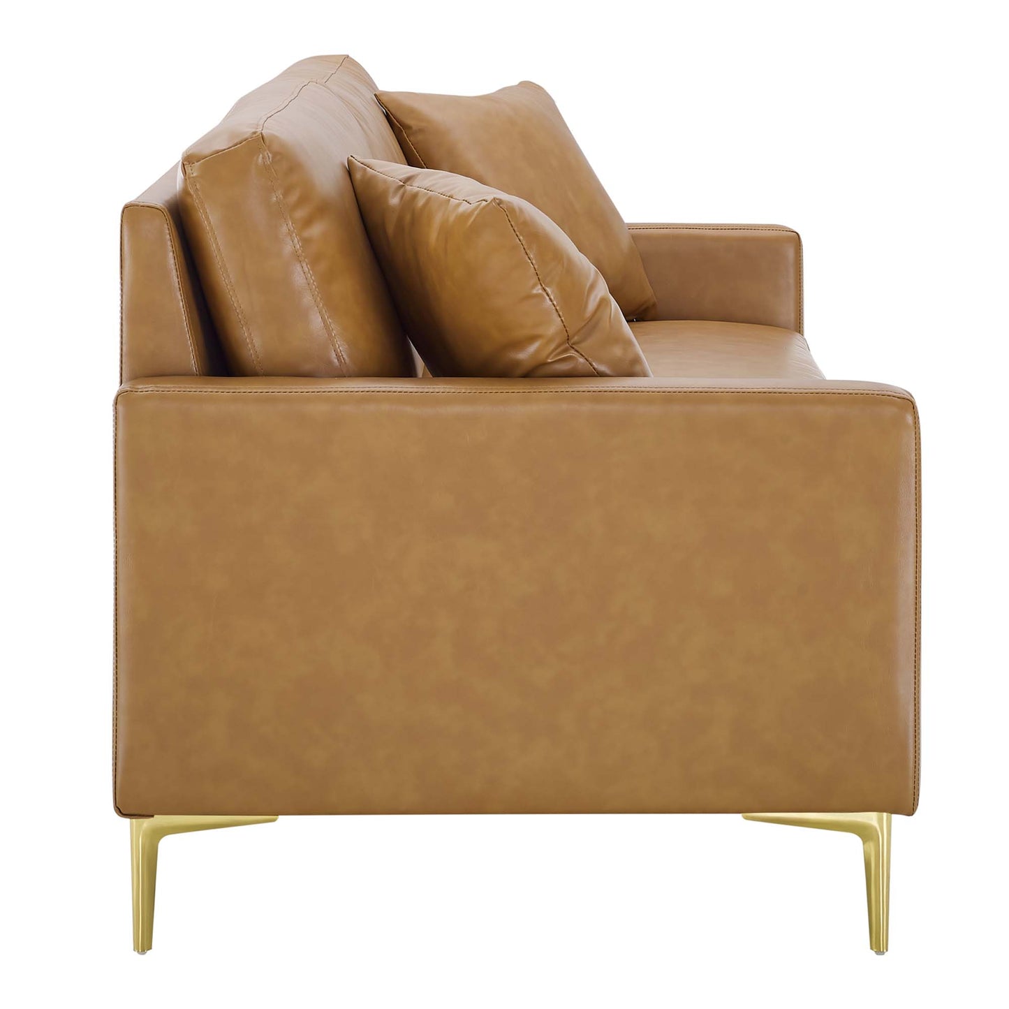 Modway Outlet Juliana Vegan Leather Sofa by Modway  Living Room Furniture Tan - EEI-4448-TAN
