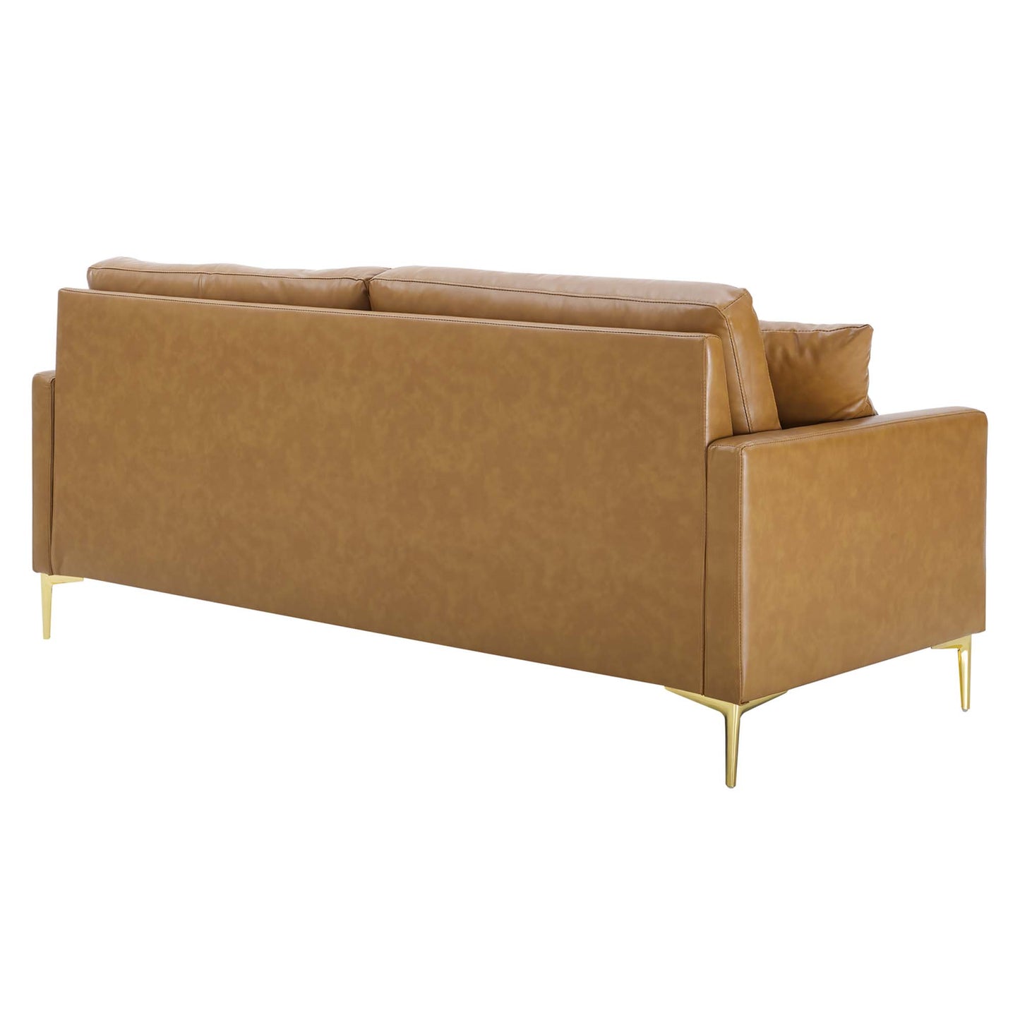 Modway Outlet Juliana Vegan Leather Sofa by Modway  Living Room Furniture Tan - EEI-4448-TAN