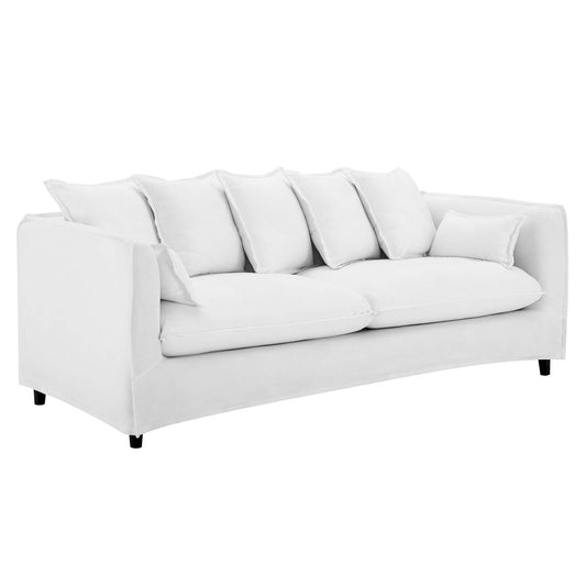 Modway Outlet Avalon Slipcover Fabric Sofa by Modway  Living Room Furniture White - EEI-4449-WHI