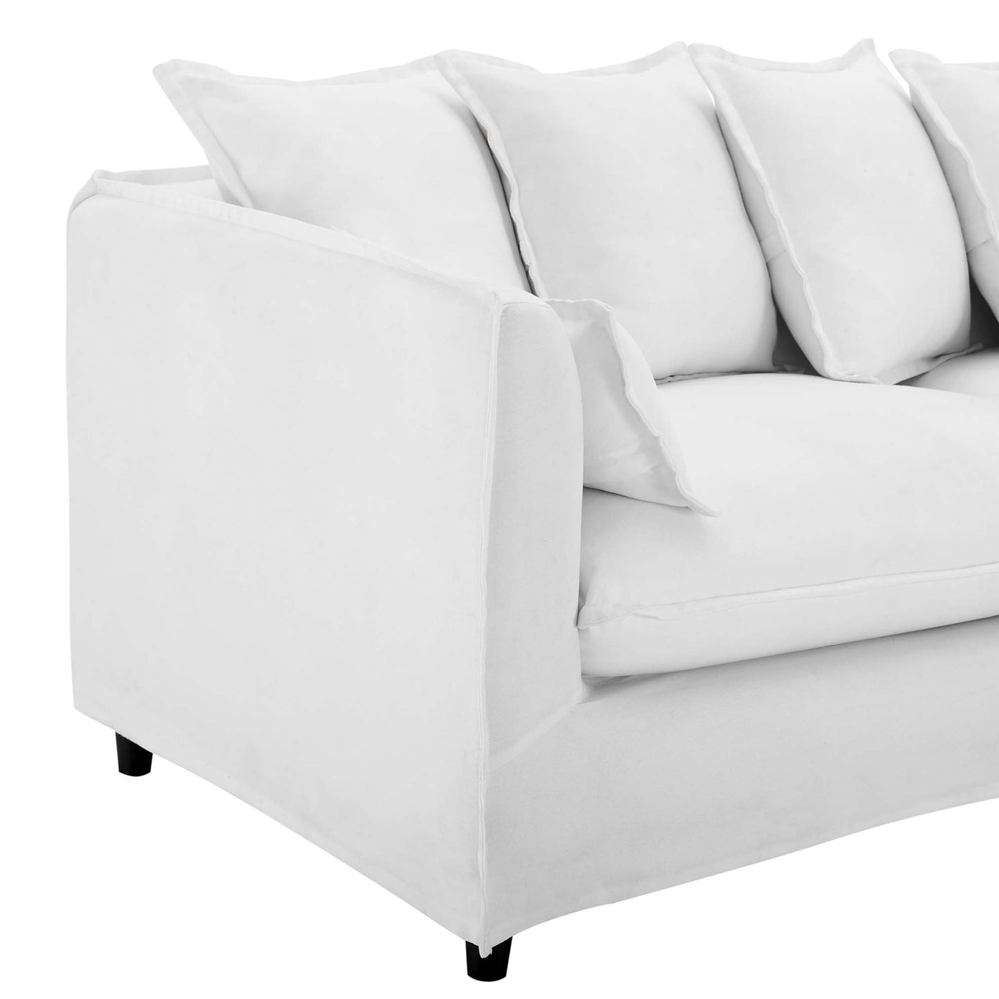 Modway Outlet Avalon Slipcover Fabric Sofa by Modway  Living Room Furniture White - EEI-4449-WHI